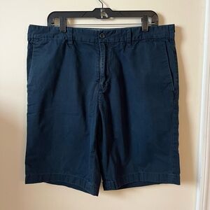 Nautica Mens Navy Blue Cotton Shorts Size 36 Classic Fit Summer Casual Staple